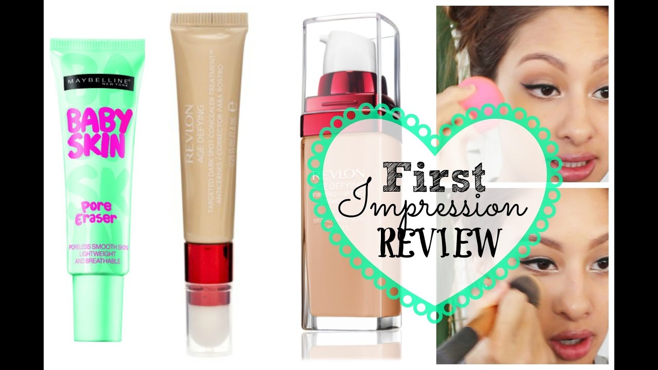 3 First Impressions: NEW Maybelline pore eraser & NEW Revlon Age Defying Foundation/Concealer