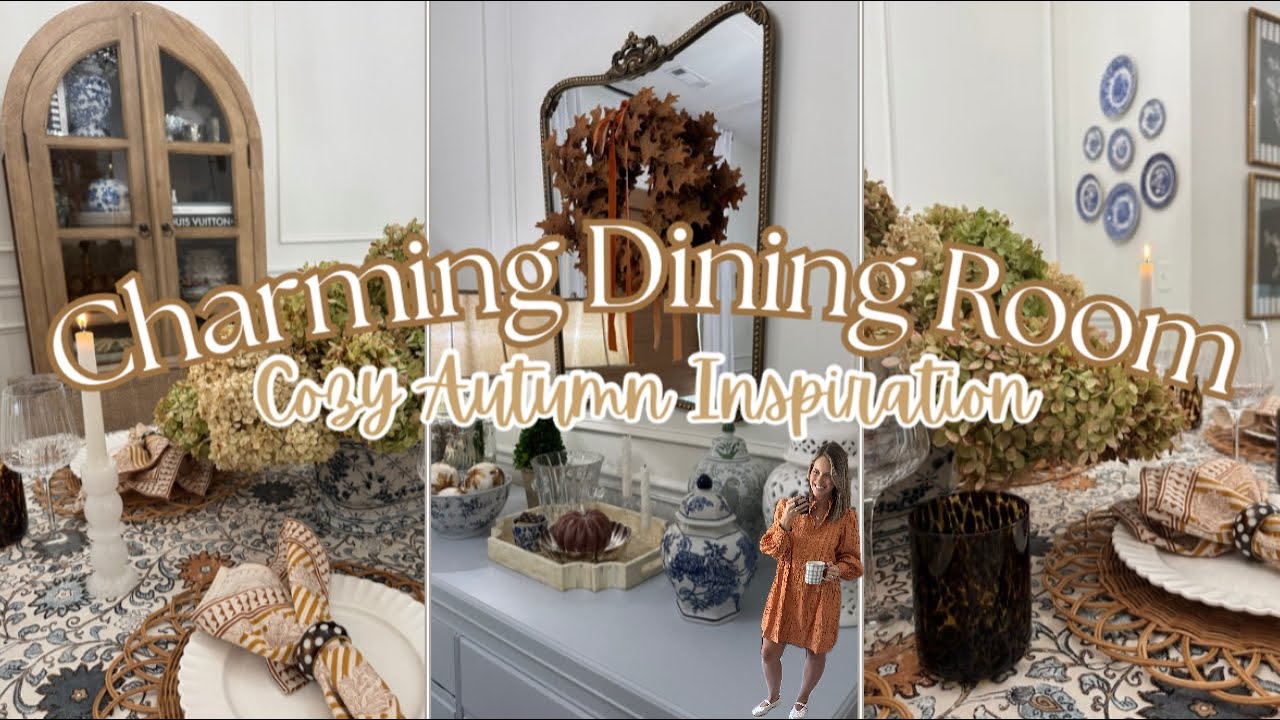 Charming Dining Room Makeover 🍂 Cozy Fall Decor Inspiration!