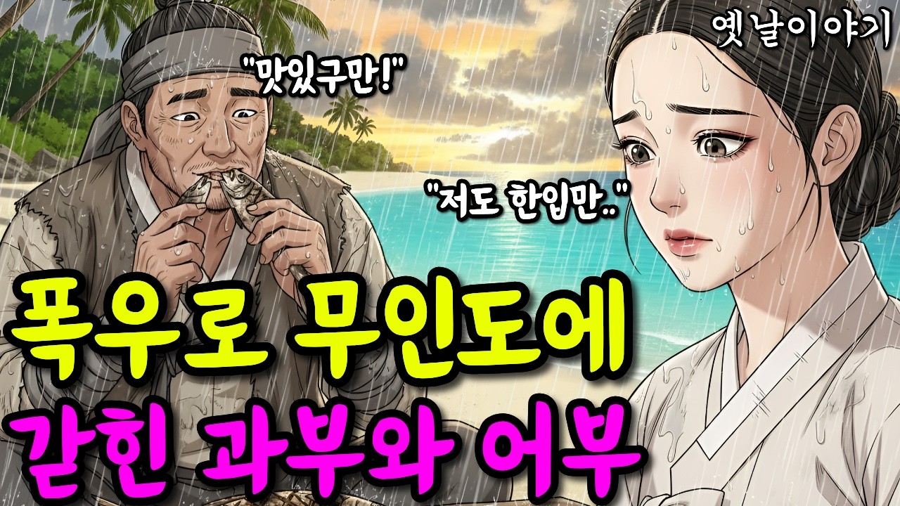 폭우로 무인도에 갇힌 과부와 어부 | 옛날이야기·야담·민담·전설·설화