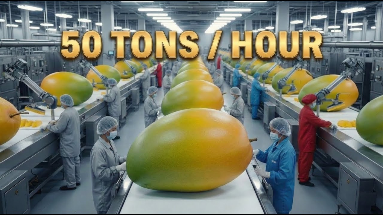 Inside a Modern Mango Factory | From Farm to Canned (Full Process)
