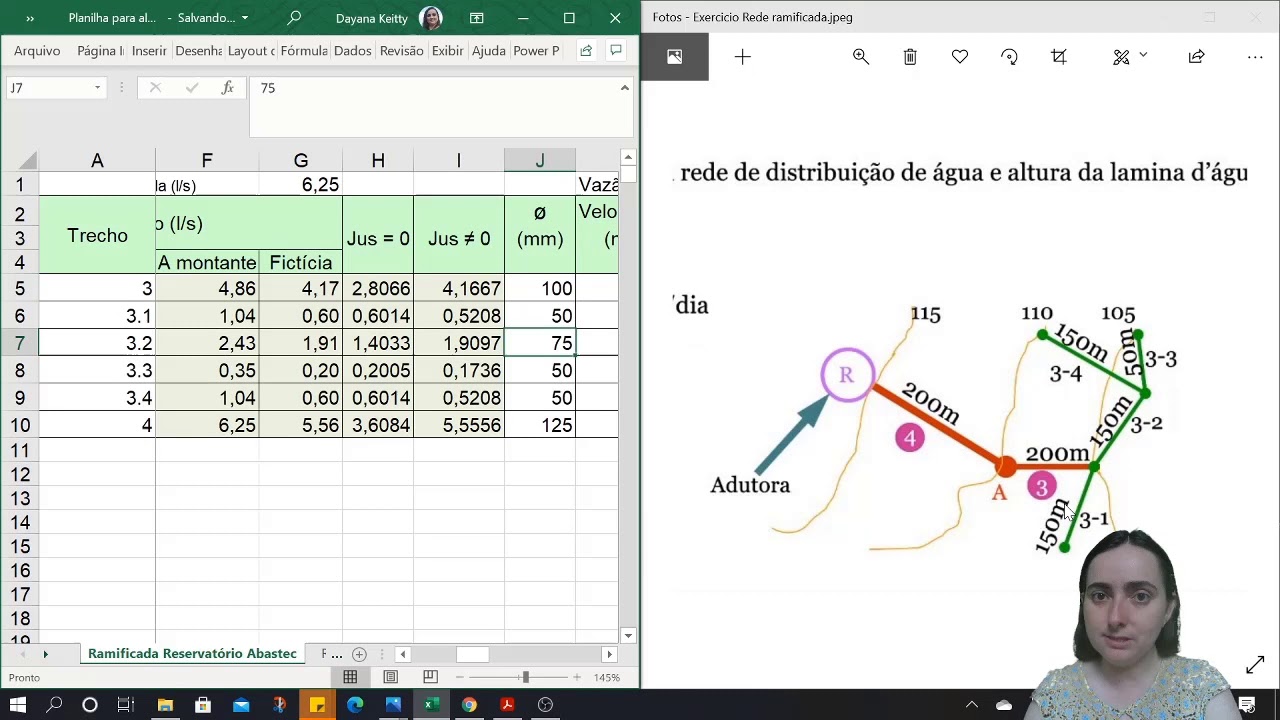 Dimensionamento Rede Ramificada parte 1