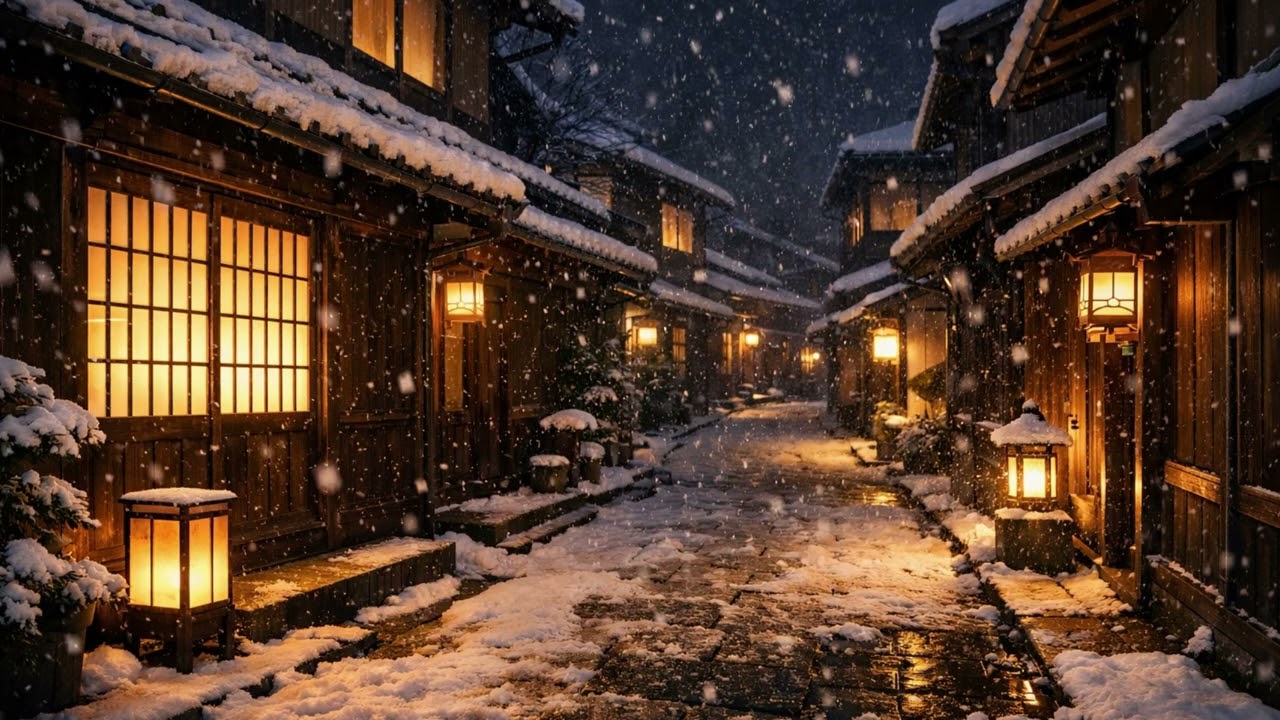 雪の京都・町家の夜｜静かな時間のための和風BGM