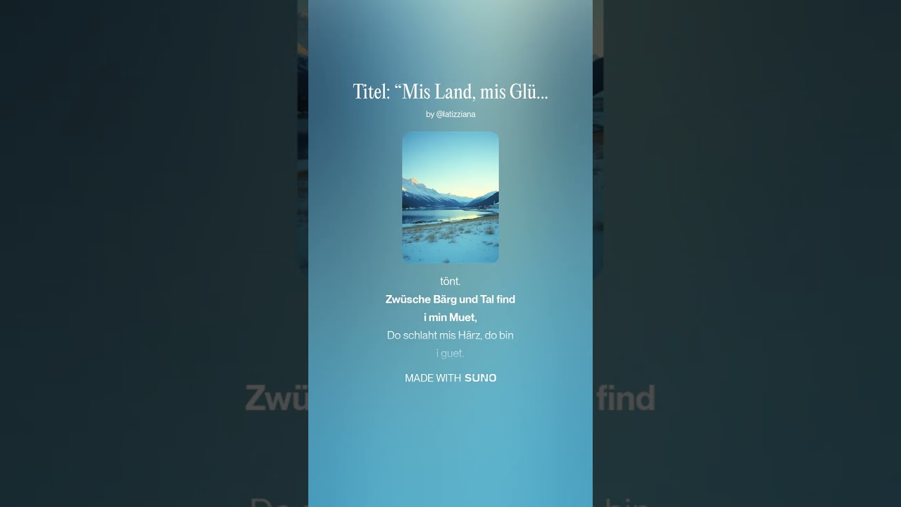 Titel  “Mis Land, mis Glück”