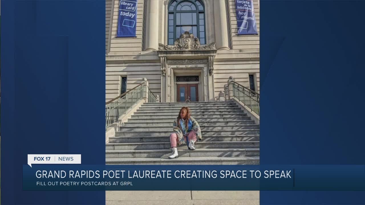 Postcard poetry project with Grand Rapids Poet Laureate Kyd Kane.
