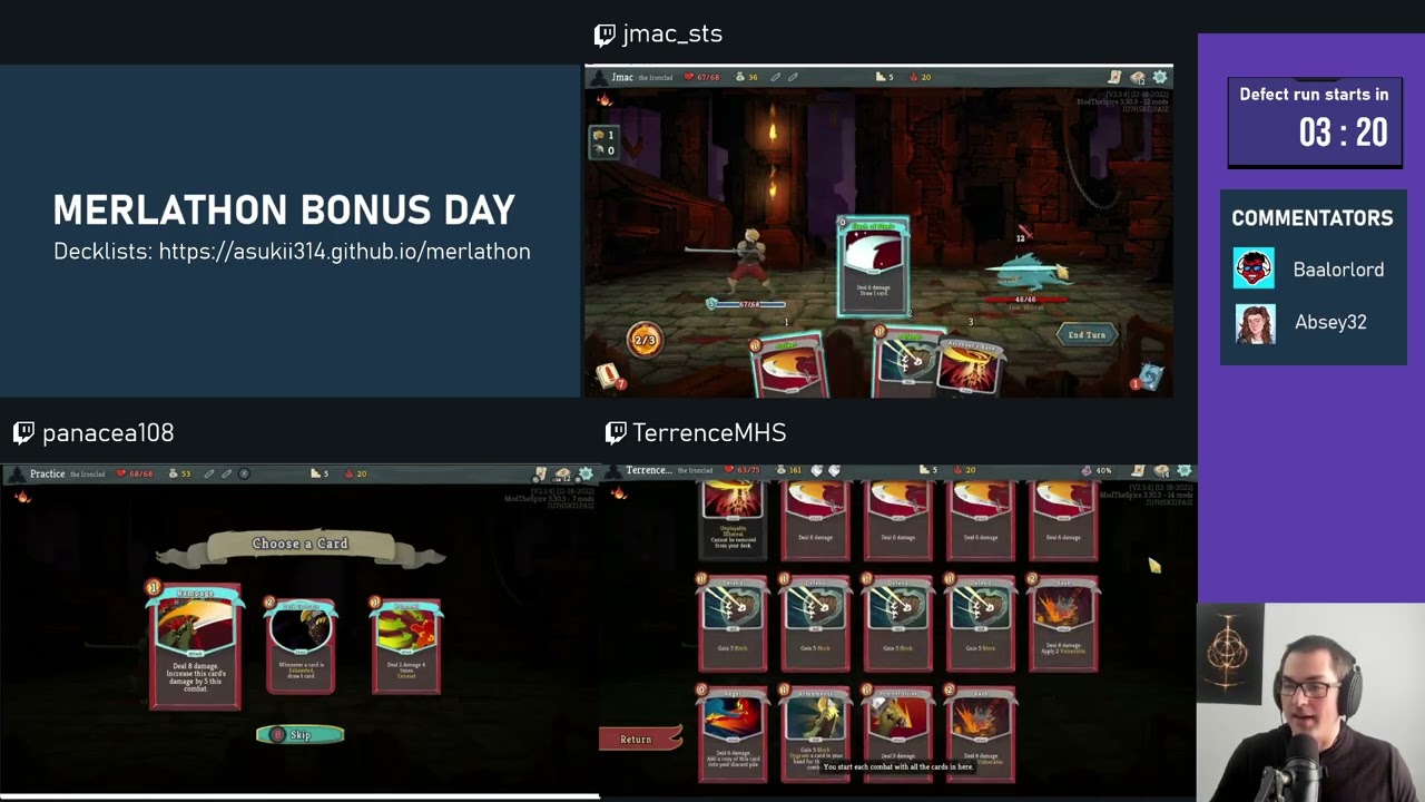 Merlathon bonus day! Slay the Spire shoutcasting [Show 