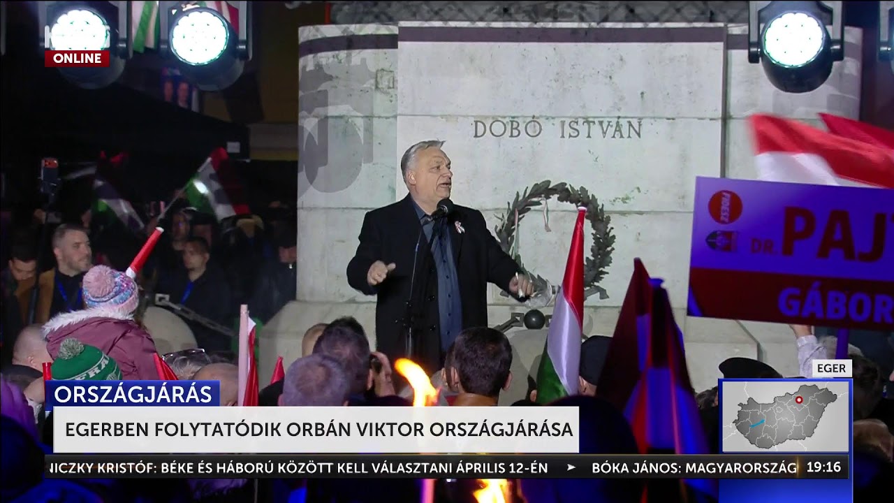 Orbán Viktor országjárása, Eger - élő közvetítés - HírTV