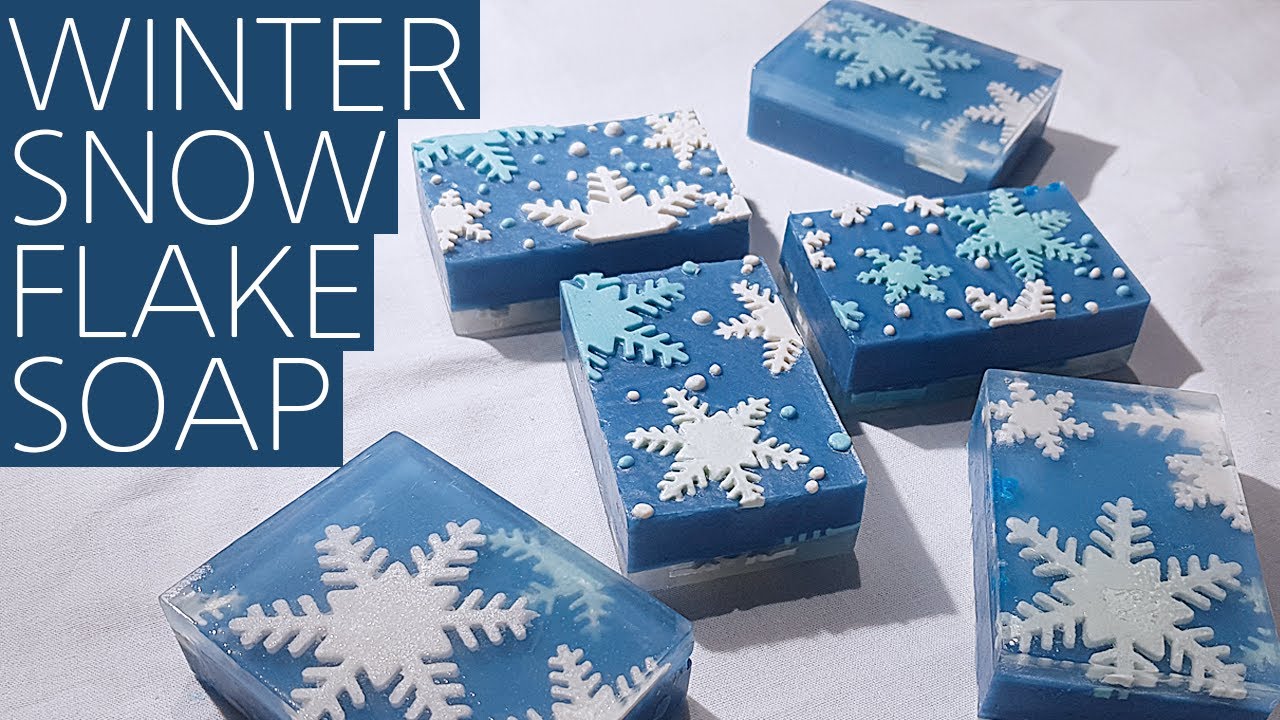 ❄ Winter Snowflake ❄ Soap Making with Decorations on Both Sides 겨울 눈꽃  ❄ 양면 데코 비누- marcel's soaps