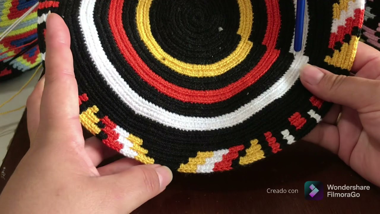 mochila wayuu con diseño de estrella (parte 1)