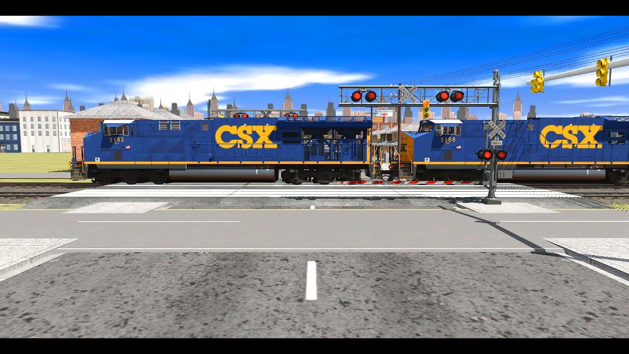 Trainz 2019 Railfanning S04 E17: Amtrak, CSX, NS, Large Town with Multiple Grade Crossings