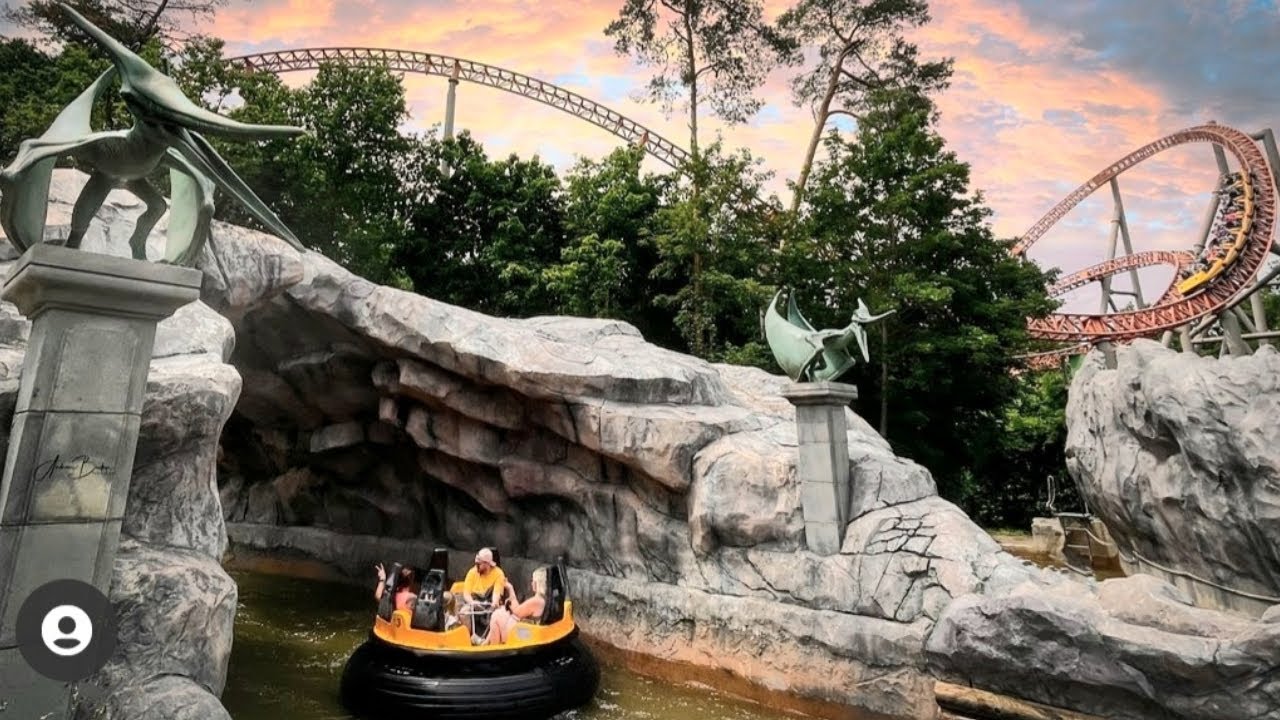 Dino Splash 4K On-Ride POV - Holiday Park