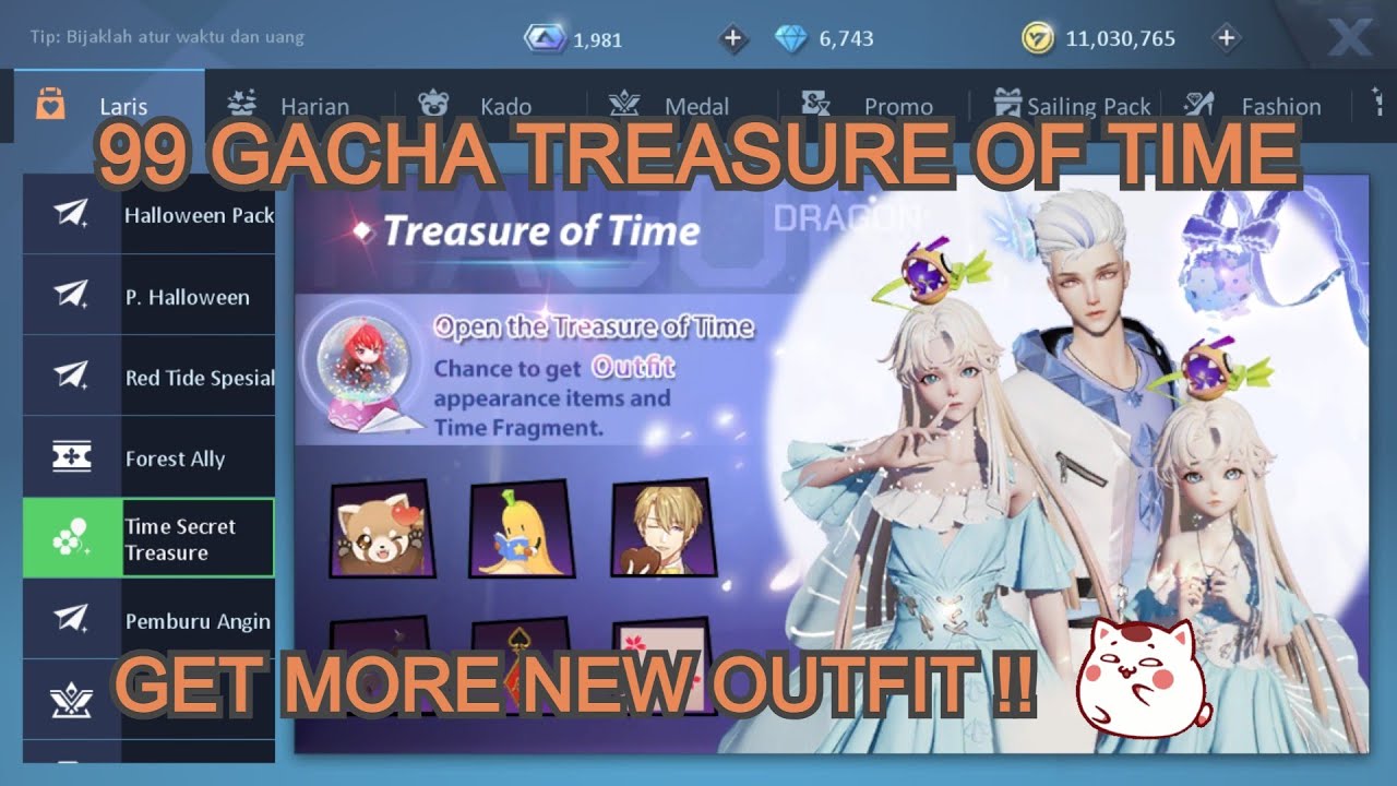 Dragon Raja SEA - New Update Time Secret Treasure I 99 Gacha Get More Outfit !!