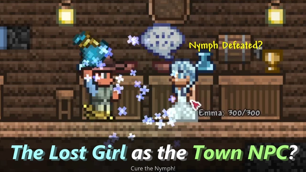 What if the Lost Girl became a Friendly Town NPC in Terraria? ─ You can cure Nymph now with mods!