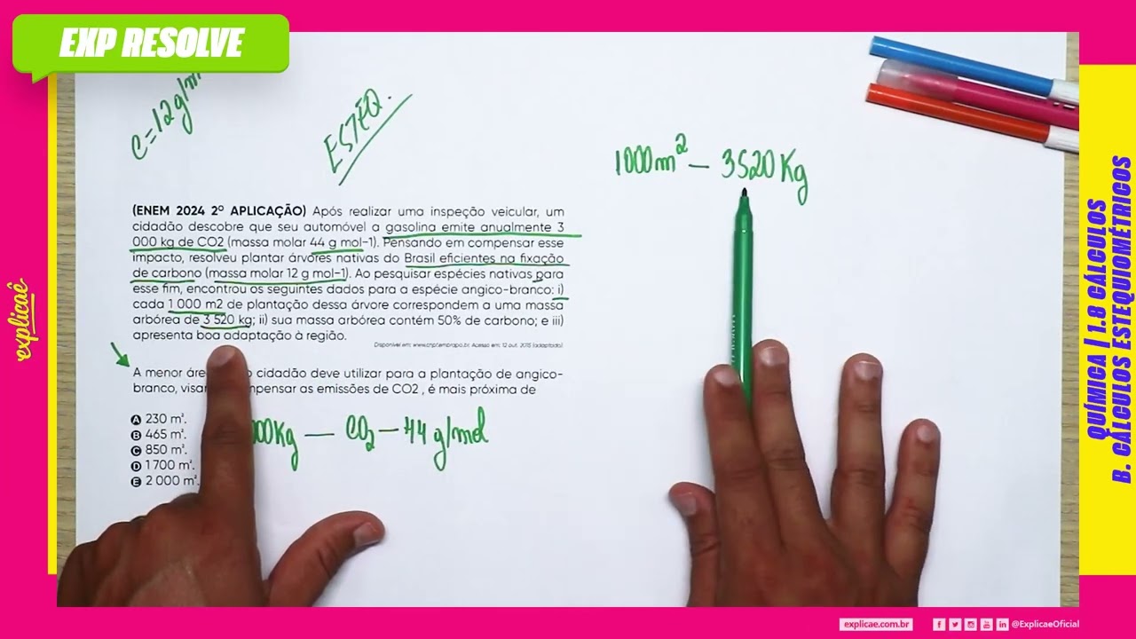 APÓS REALIZAR UMA INSPEÇÃO VEICULAR, UM CIDADÃO DESCOBRE QUE  (...) | CÁLCULOS ESTEQUIOMÉTRICOS