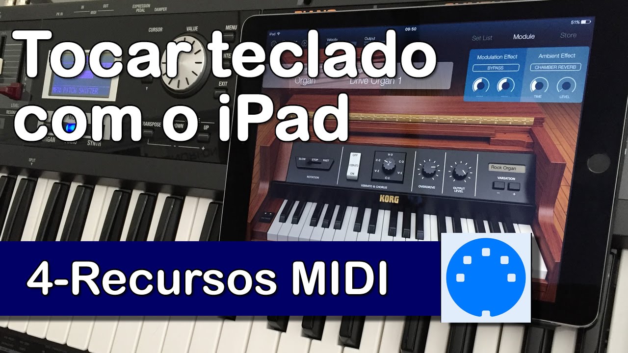 Tocar teclado com o iPad - Midiflow: Recursos MIDI 4/4
