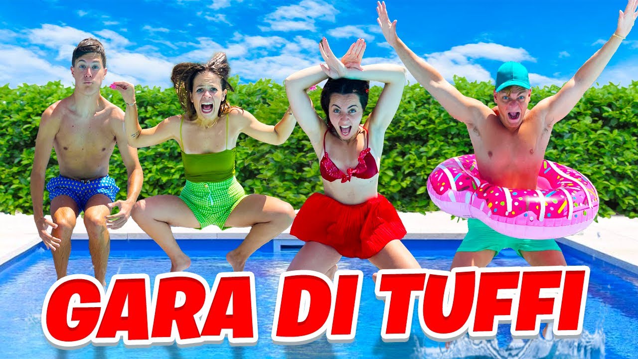 GARA DI TUFFI IN PISCINA CON I NOSTRI AMICI NINNA E MATTI NELLA VILLA GIGANTE