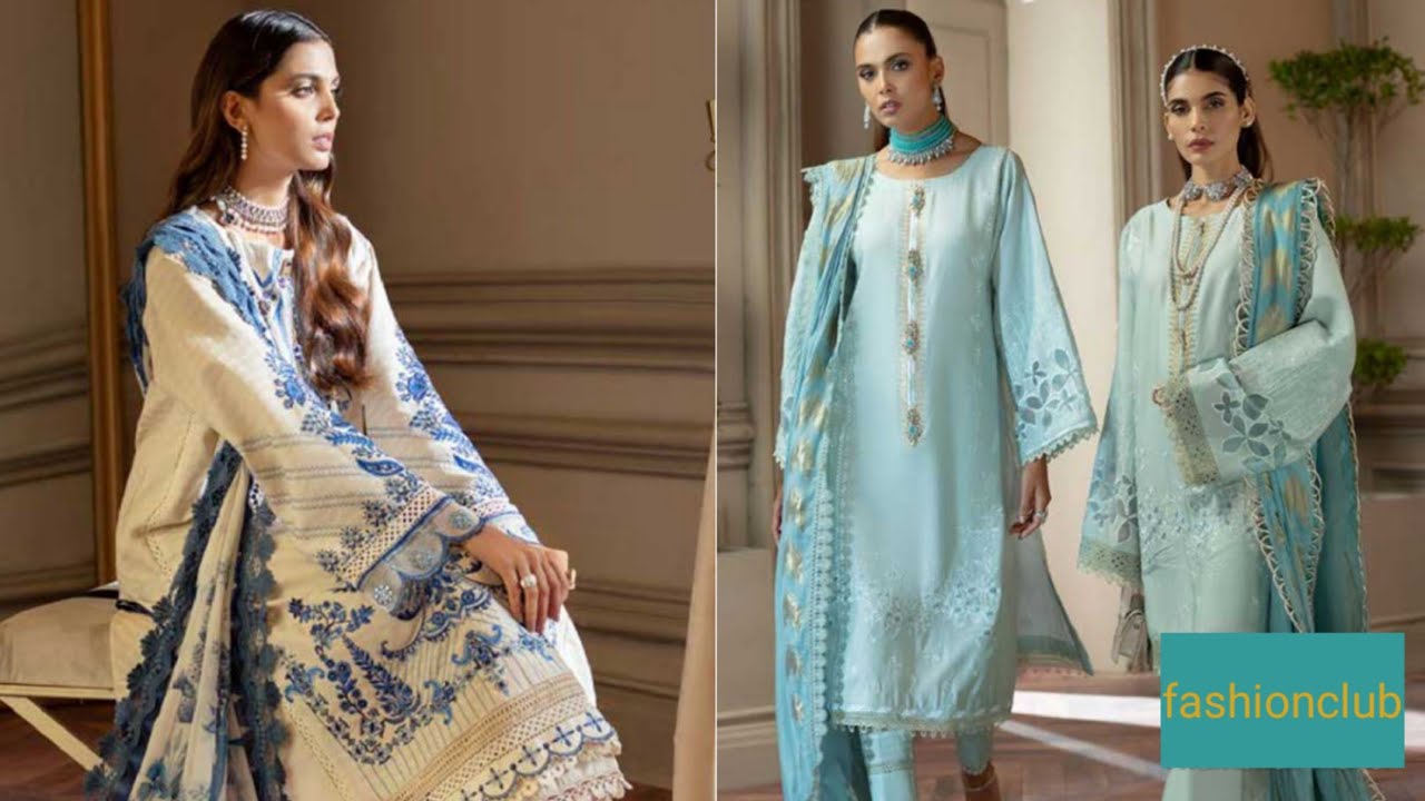 ittehad Nisa Hussain Luxury Lawn Embroidered Collection 2022(@fashionclub7677 )
