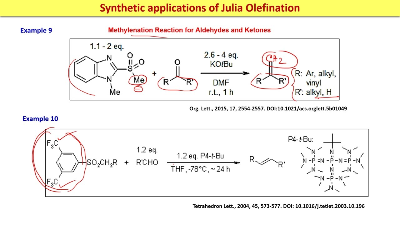 Part 2| Examples of Julia, Modified Julia, Julia-Kociensky| Named reactions| IIT-JAM, GATE, CSIR-NET