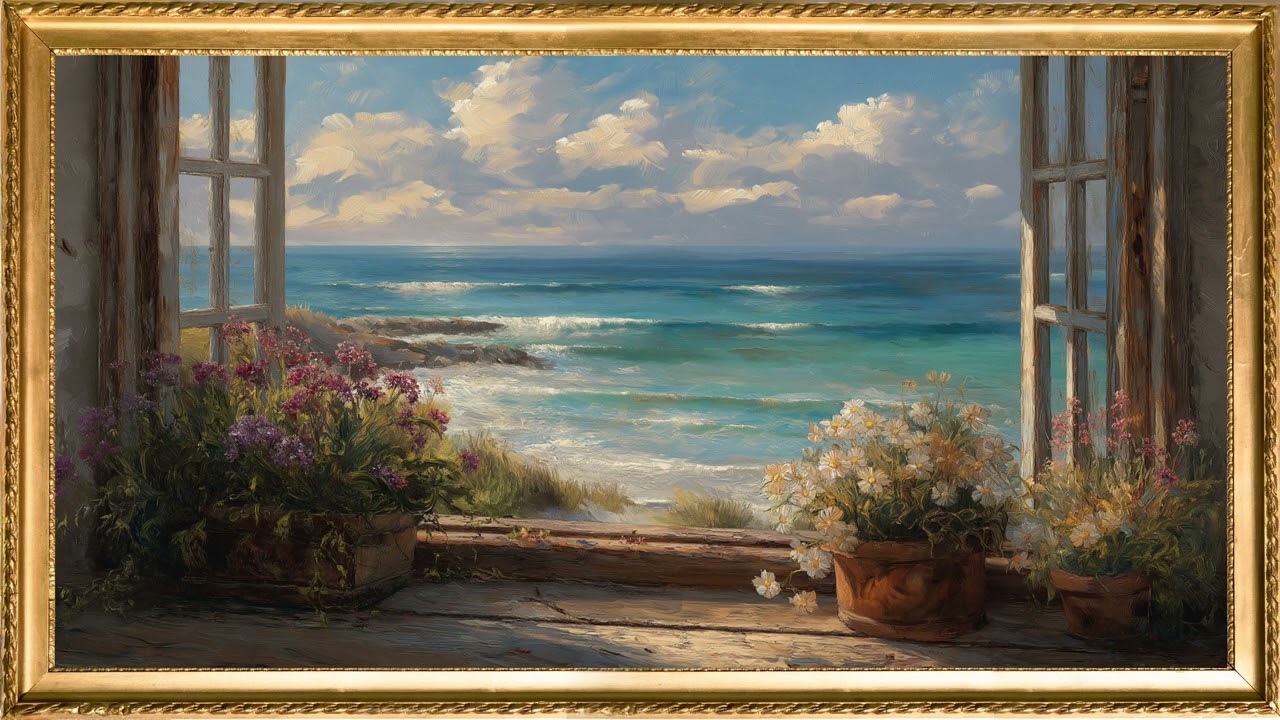Ocean Breeze View – Frame TV Art Coastal Screensaver for TV in 4K | No sound