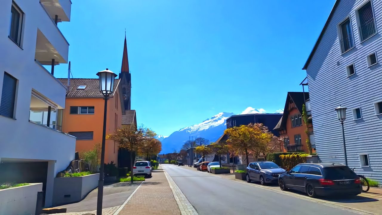 Schaan, Liechtenstein 🇱🇮 4K - a beautiful small town