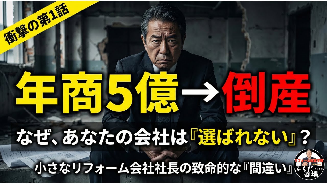 価格競争から脱却！年商5億円からの倒産を経験した講師が語る「小さなリフォーム会社」のための経営変革セミナー：その1