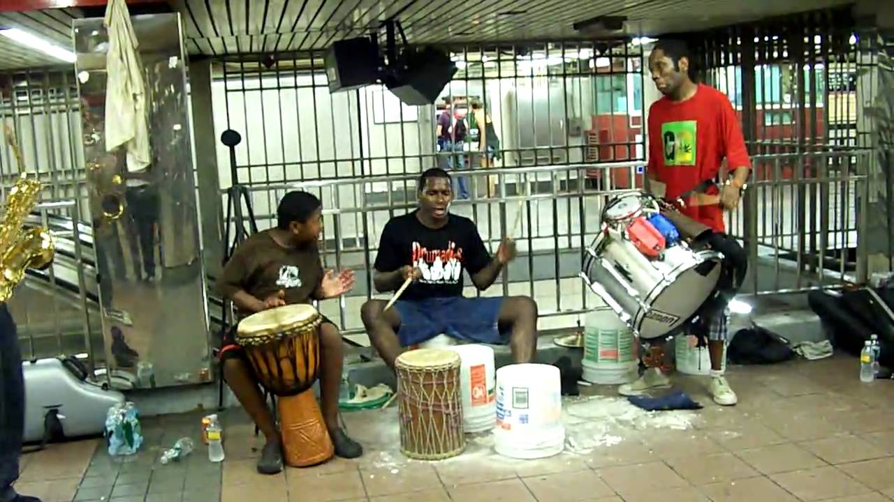 The Drumadics - NYC Subway Music (Drums, Sax)