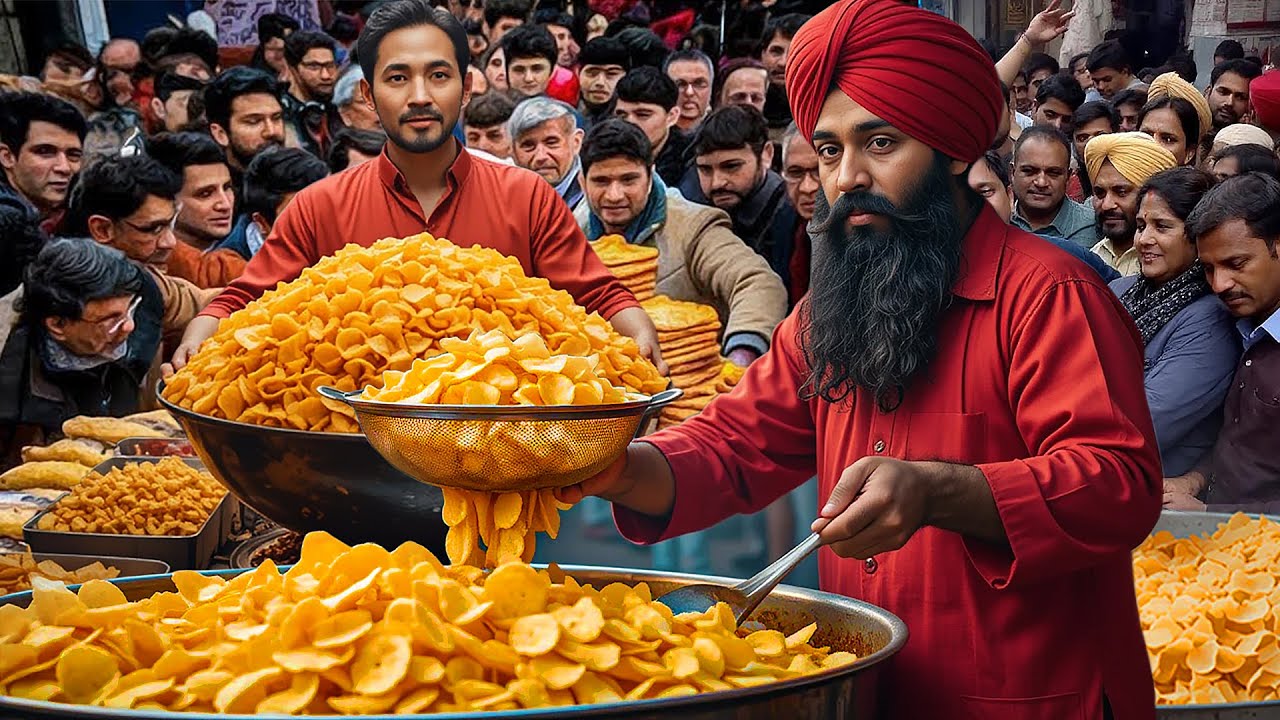 How Do They Make POTATO CHIPS? Crispy and Crinkle Potato Chips Factory | Pakistani Street Food