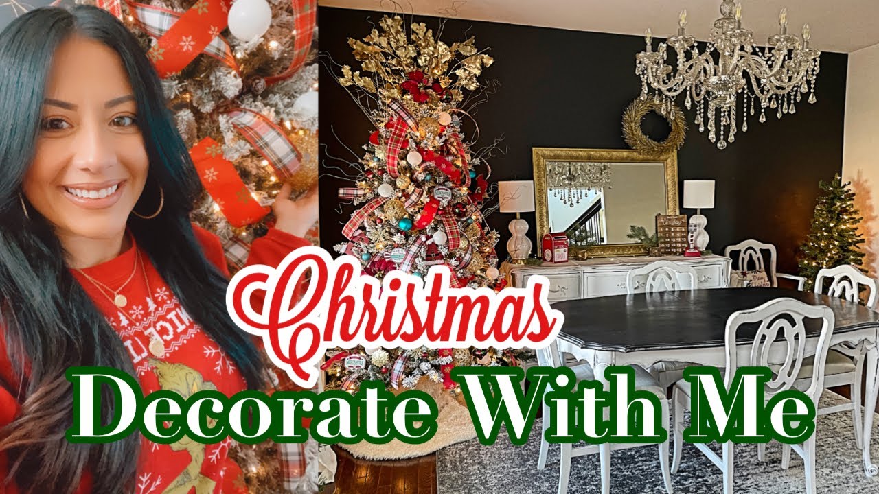 ✨New✨ Dining Room Clean And Decorate With Me! | Christmas Clean And Decorate Part 3 | @ashleijaaron