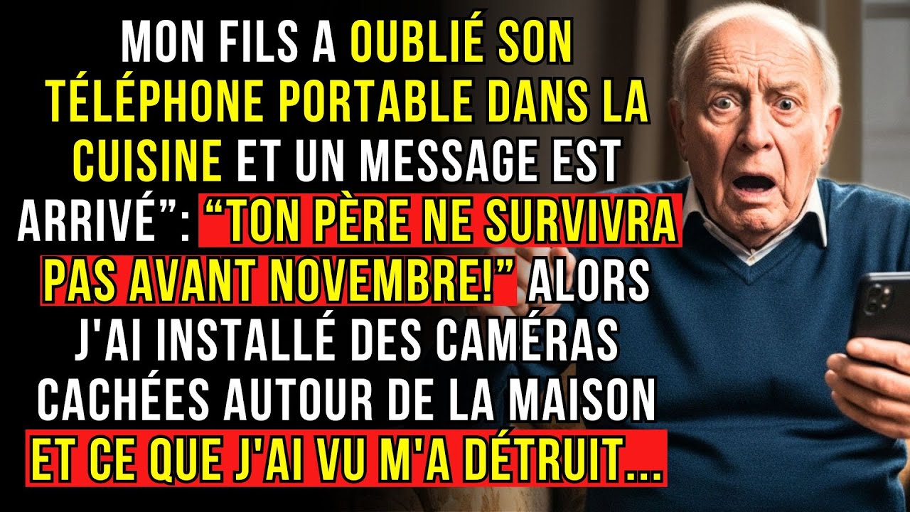 MON FILS A OUBLIÉ SON TÉLÉPHONE PORTABLE DANS LA CUISINE ET UN MESSAGE EST ARRIVÉ”: “TON PÈRE NE...