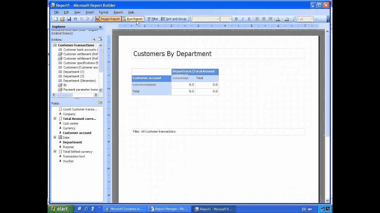 Microsoft Dynamics AX SSRS Report Builder