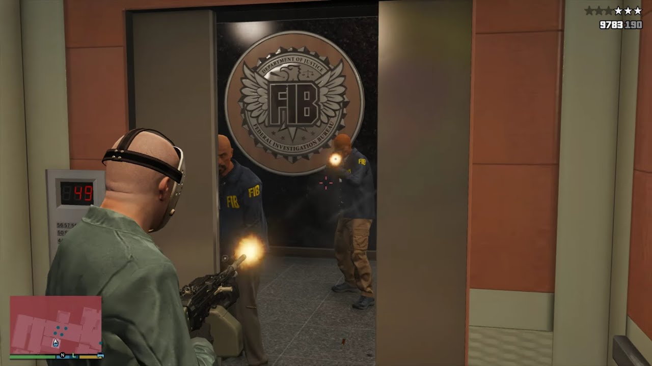 GTA 5 - FIB HQ Massacre + Ten Star Escape