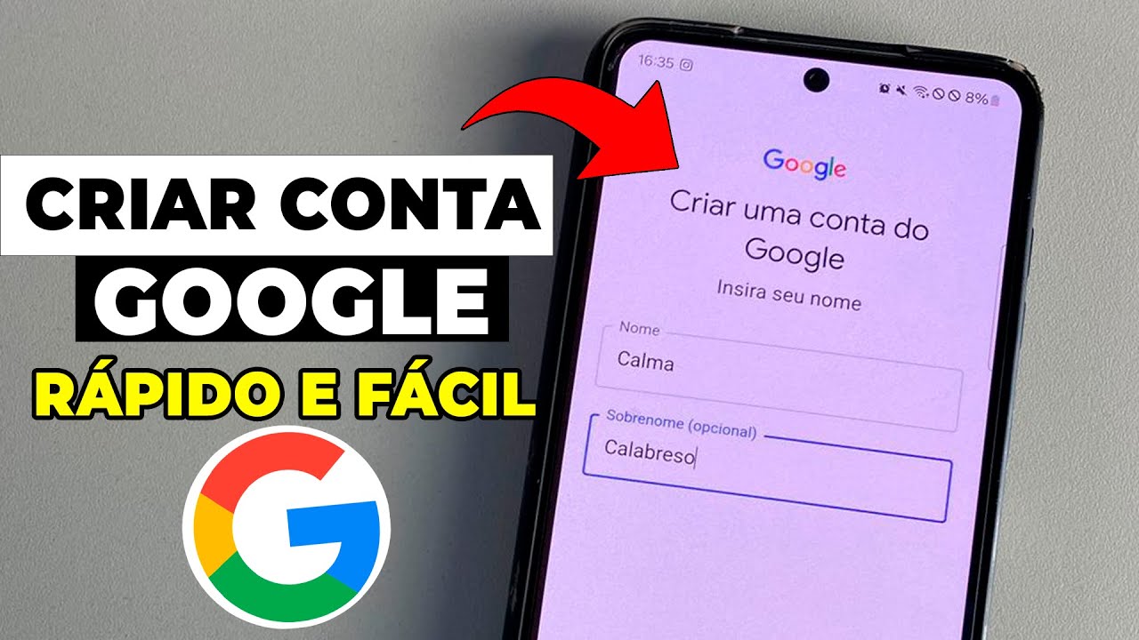COMO CRIAR UMA CONTA GOOGLE OU GMAIL PELO CELULAR - Método Fácil