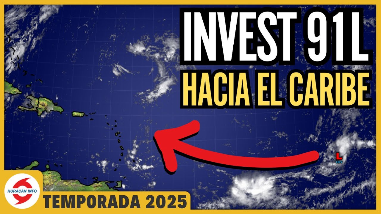 Invest 91L podr&iacute;a desarrollarse en la tormenta tropical o hurac&aacute;n Gabrielle y acercarse al Caribe.