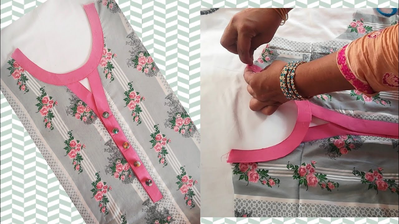 V-Placket neck cutting Tutorial