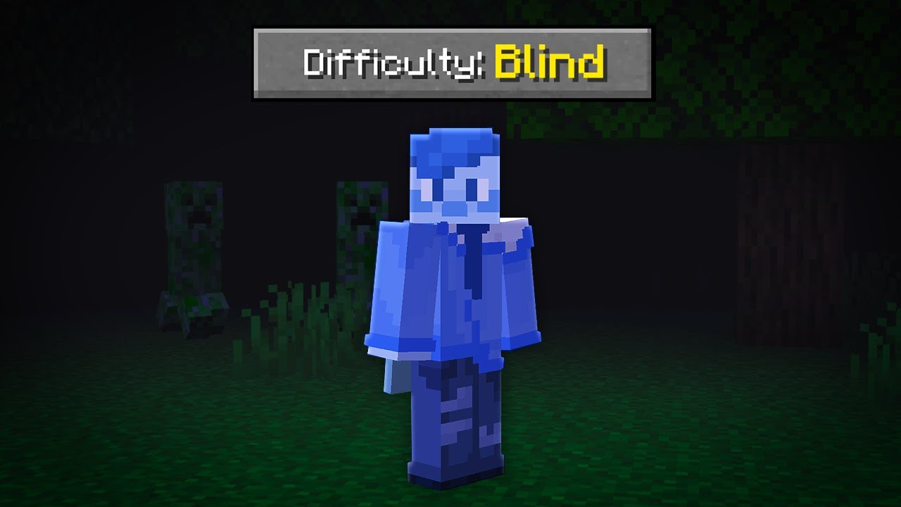 Beating Minecraft but I'm Kinda Blind