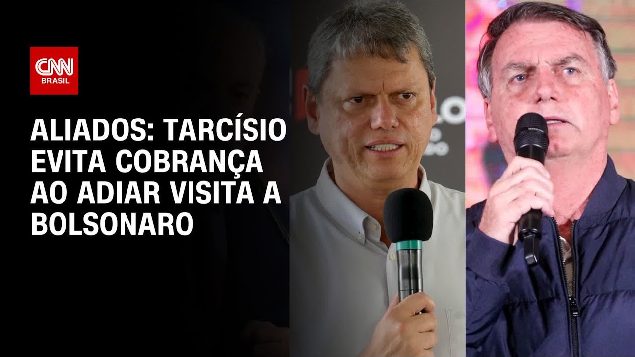 Tarcísio evita cobrança ao adiar visita a Bolsonaro, dizem aliados | BASTIDORES CNN