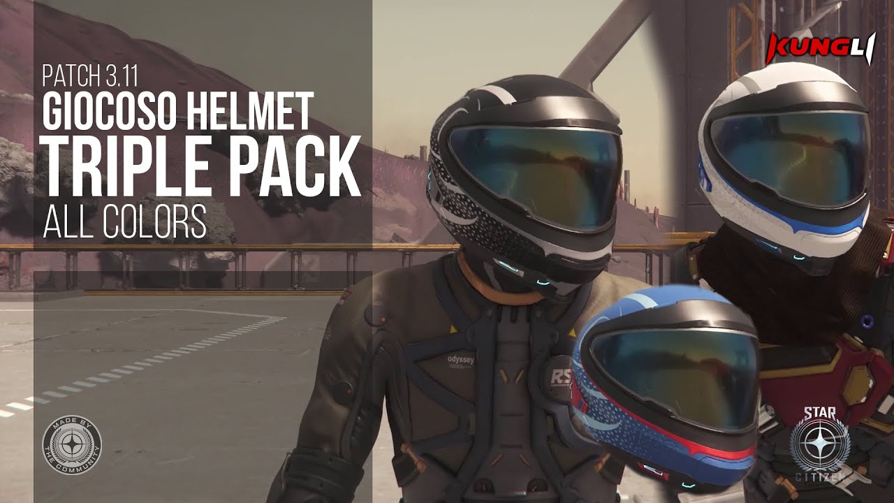 Giocoso Helmet Triple Pack - All Colors Showcase | Star Citizen