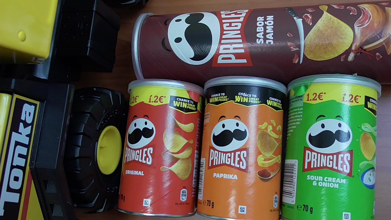Pringles Paprika Sour Cream & Onion Original Jamón. #ASMR