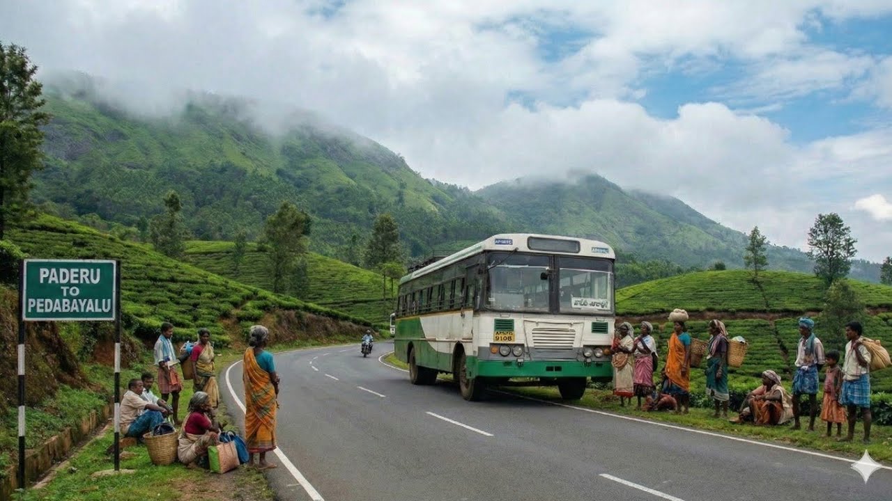 పల్లవెలుగు బస్సులో 🚌🚌 ఎవ్వరు చూపించని అందాలు😍😍  | paderu to pedhabayalu | #andhrapalleveluguseries 