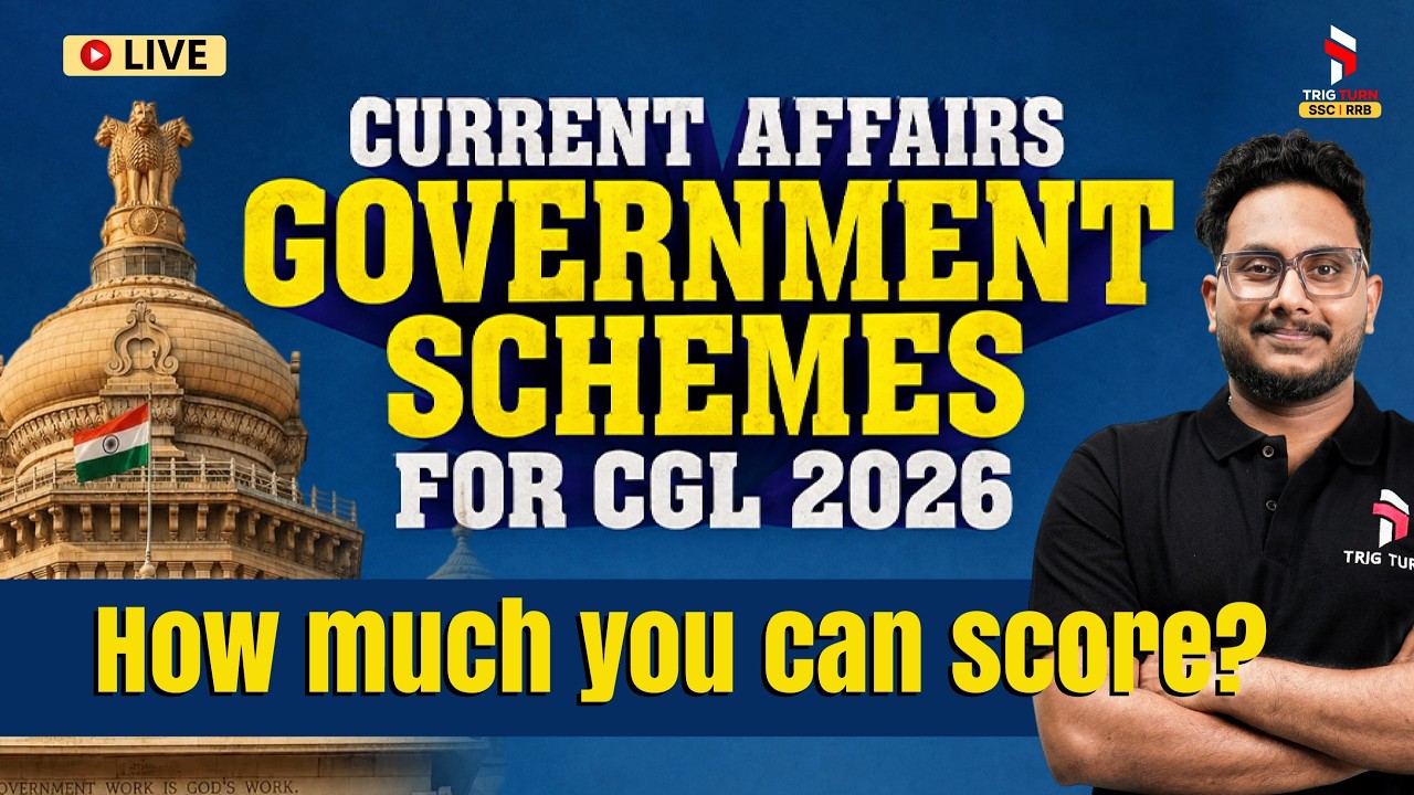 Government Schemes For CGL 2026 | Most Important Current Affairs - Central Government Schemes 2026