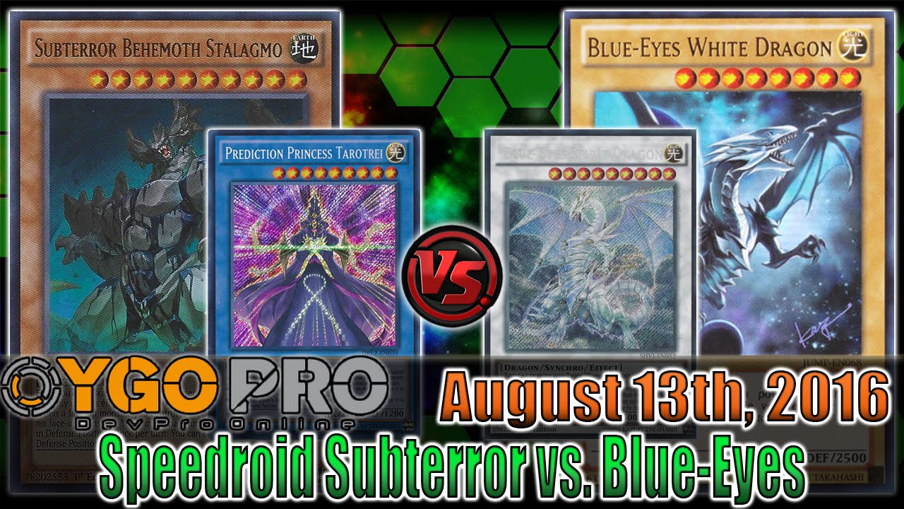 Speedroid Subterror vs. Blue-Eyes - YGOpro Duel (Ranked) 8/13/2016