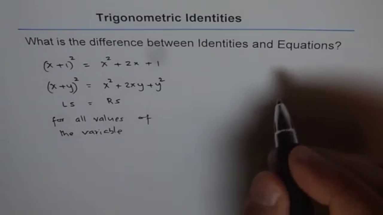 What is the Difference Between Identities and Equations - EDEXCEL - GCSE - SAT