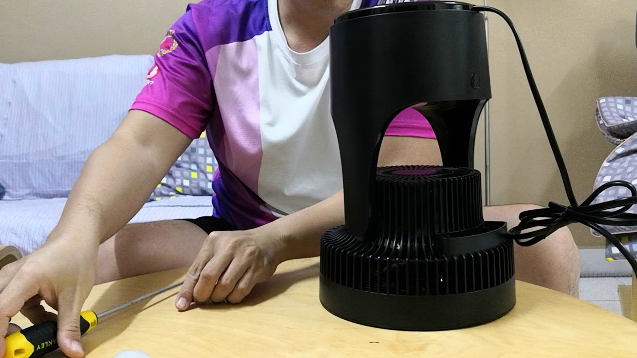 Alpha Vona 360° Circulating Fan. How to remove front cover for cleaning.