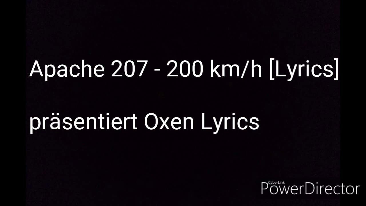 Apache 207 - 200 km/h [LYRICS]