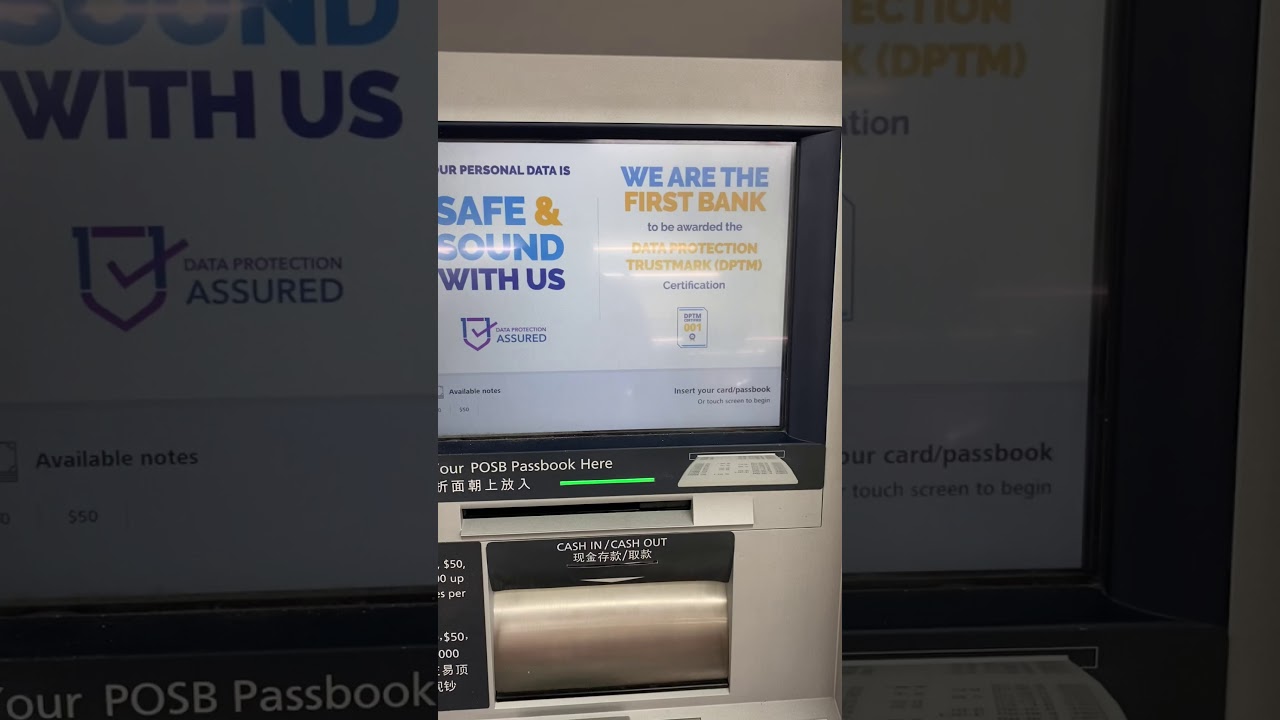 POSB atm - recharge EZI LINK/ NETS card