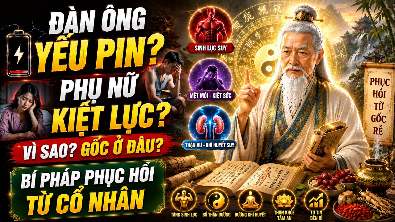 ĐÀN ÔNG “YẾU PIN” – ĐÀN BÀ KIỆT LỰC? Bí Pháp Cổ Nhân Phục Hồi TỪ GỐC Sinh Lực