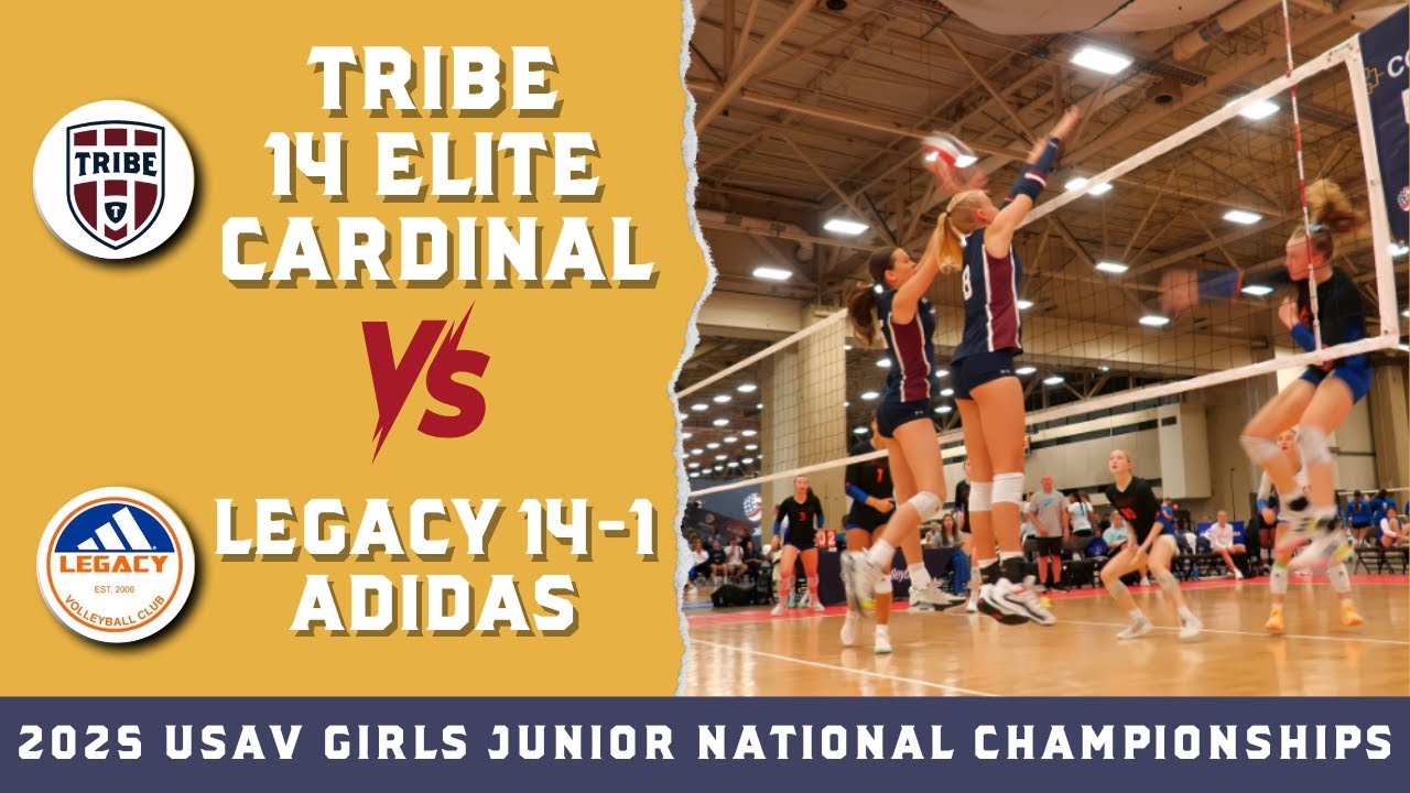 Tribe 14 Elite Cardinal vs Legacy 14-1 Adidas 2025 USAV National Volleyball Championships