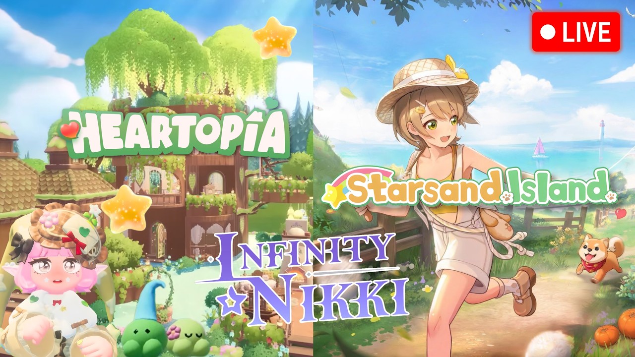 ⭐ All-Night Cozy Game Marathon🪴| Infinity Nikki, Starsand Island & Heartopia + My Little Pony Update