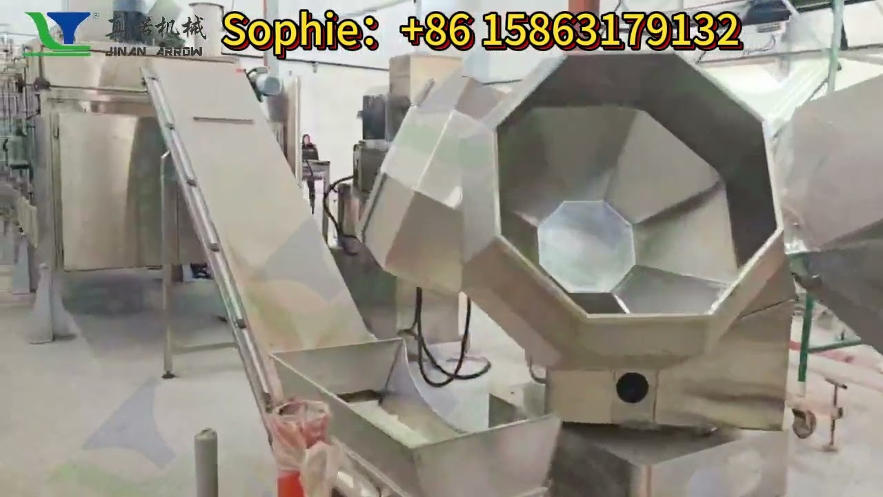 Fully automated puffed food production line core filling snack production machinery in Kazakhstan