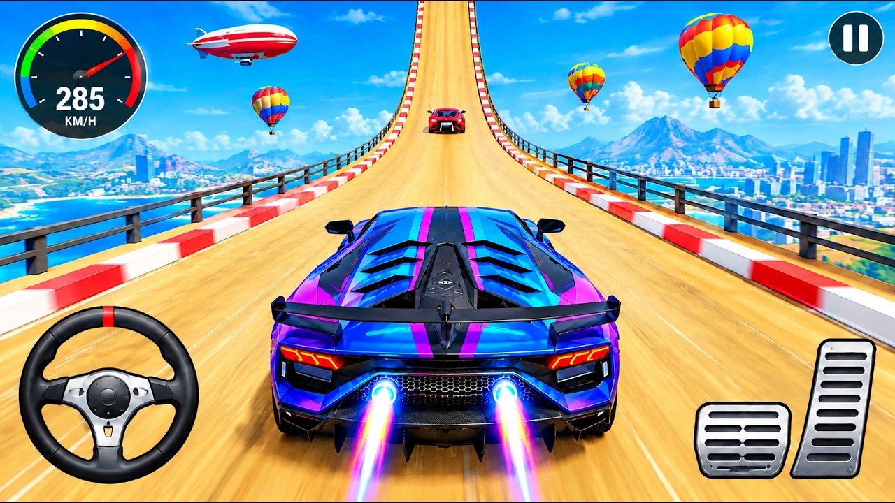 Ramp Car Stunts Part 5 - Mega Ramp Impossible Tracks - Supercar Driving Simulator - Android Gameplay