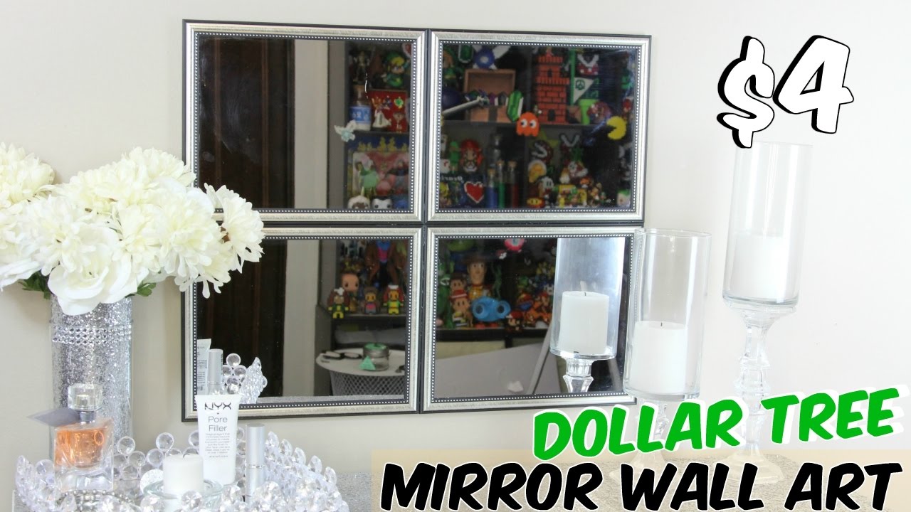 DOLLAR TREE MIRROR WALL ART DECOR TUTORIAL